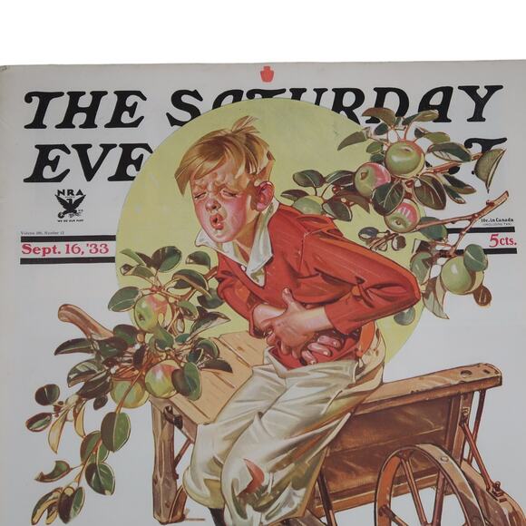 Saturday Evening Post Magazine Sept 16 1933 JC Leyendecker Cover Vintage - Picture 3 of 8